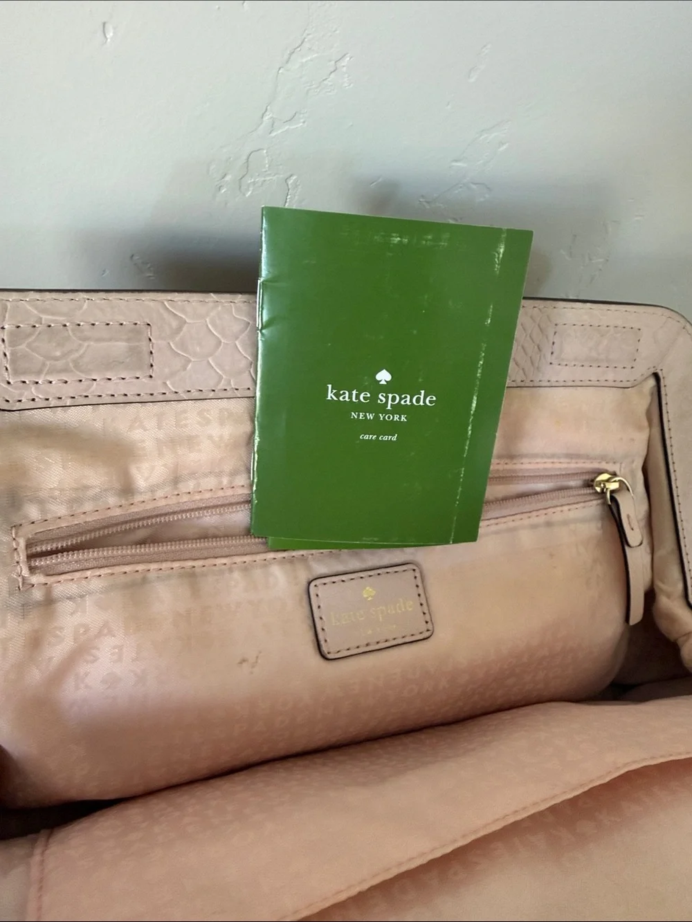 kate spade Blush Pink Textured Leather Top-Handle Satchel